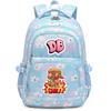 Cute Cartoon Character Print Backpack Girls School Use Large Capacity Nylon Student Bag With Padded Curved Straps