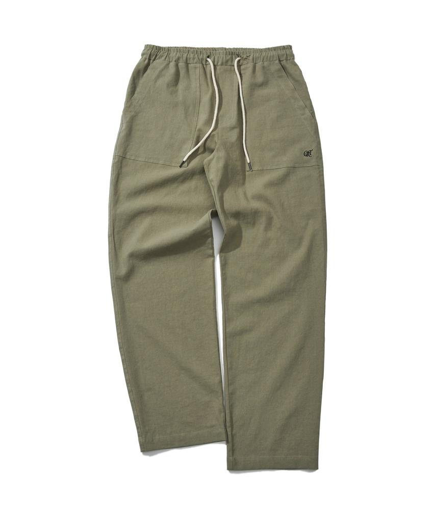 CAPITAL RADIO TUNES Linen Fatige Pants Olive