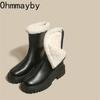 Winter Women Warm Plush Ankle Boots Comfort Non Slip Big Size Shoes Concise Cotton Short Botas De Mujer