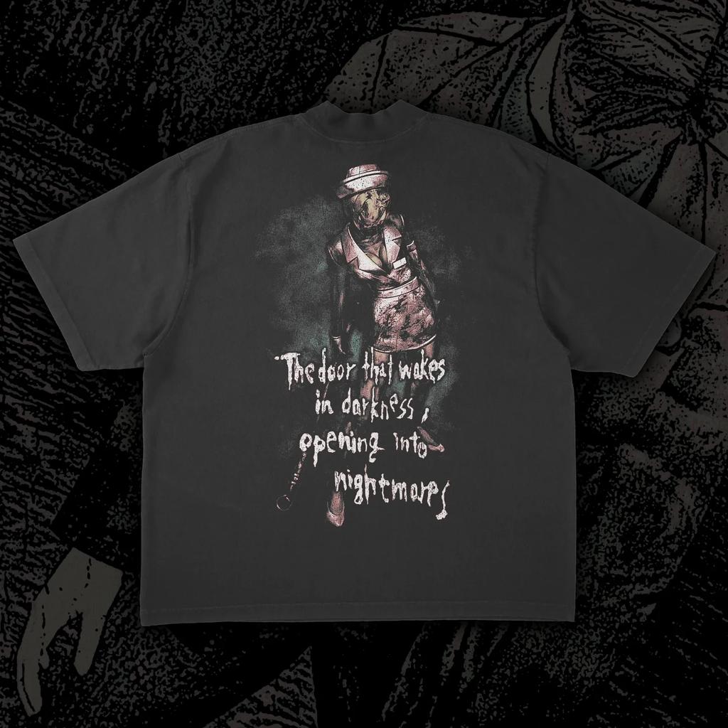 Silent Hill 2_ Awakening Gate Printed Short Sleeve, Men's and Women's Summer Cotton Comfortable Loose Fashion Round Neck T-shirt