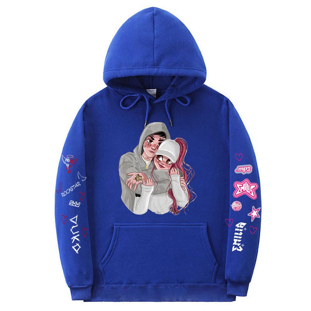 Sänger DUKI Emilia Mernes MP3 Kapuzenpullover Fan Geschenk Männer Frauen Kleidung Mode Hip Hop Sweatshirt Lässig Übergroßer Kapuzenpullover Streetwear