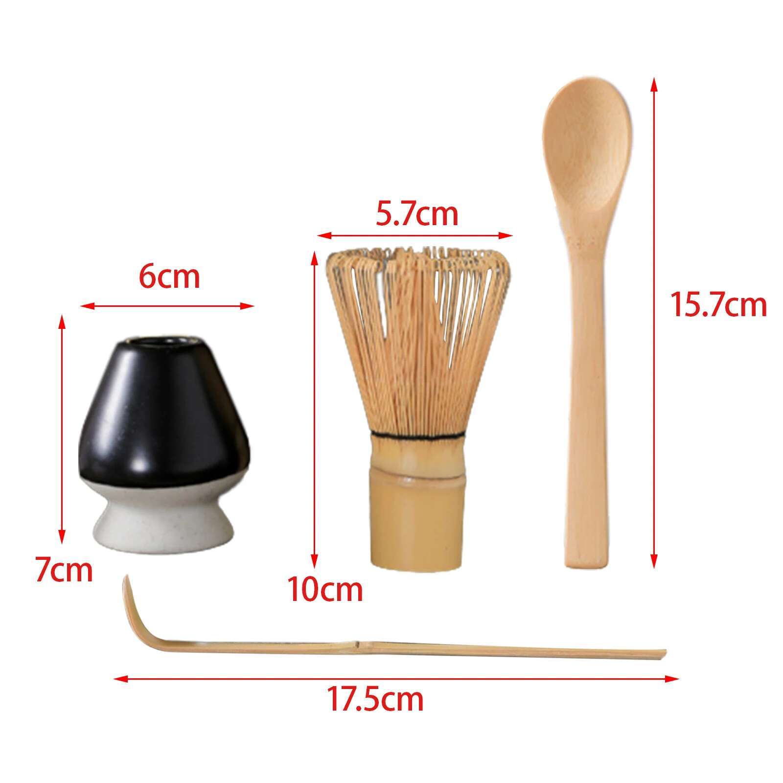 

3/4 шт. Набір для матчі Бамбуковий вінчик Ложка Керамічна чаша для матчі Домашні інструменти та аксесуари для приготування чаю Набір для чаю матчі Подарунки на день народження