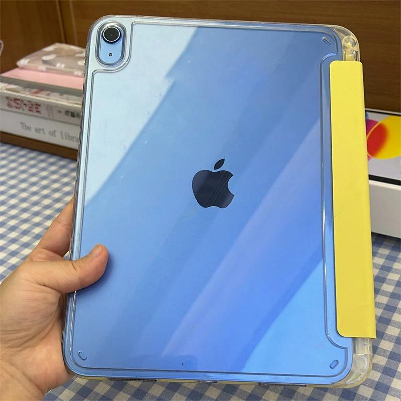 Y-Faltcase für iPad Air11 13 Zoll M3 M2 / Pro11 13'' M5 M4 A16 11. Air 4 5 10. Generation 9. Generation 10.2 10.5 10.9 Klare Rückseite