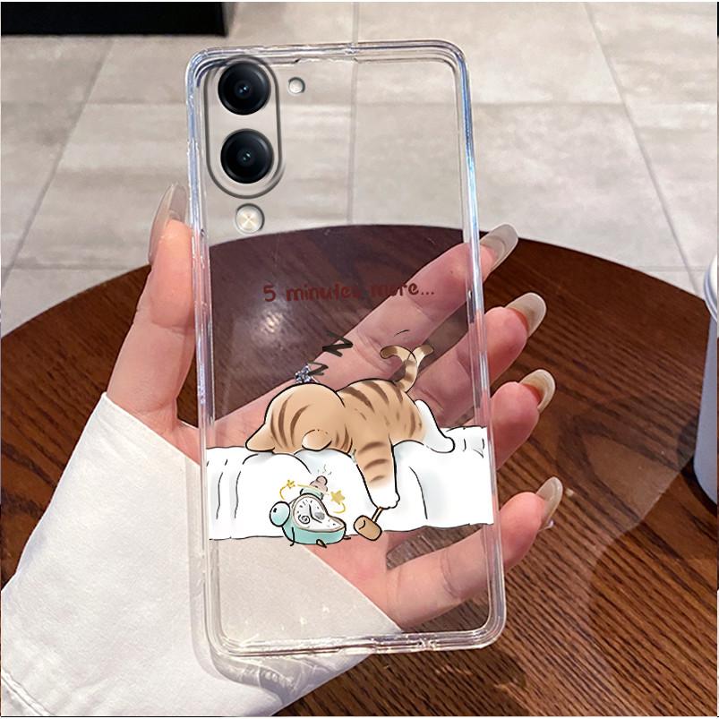 For Vivo Y04s Case Clear Luxury Cute Love Heart Rabbit Funny Pattern TPU Soft Silicone Phone Case For VivoY04s Y 04s Back Cover