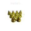 New Year's Pine Tree Bell Ornament Gold String 9pcs 3 Cm New Year Tree Ornament Gold Golden Yellow Color Bell Shiny