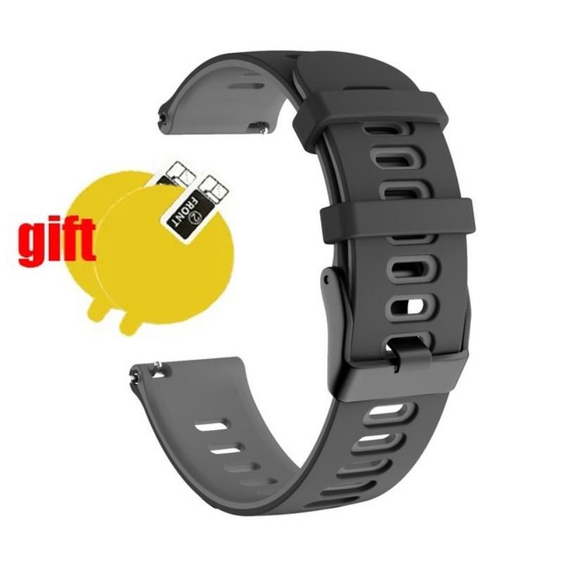For Huawei Gt5 /GT 5 PRO Smart Watch Strap Wristband Bracelet Silicone Band and 2PCS Screen Protector Film for Huawei Watch GT 5 Pro 46mm