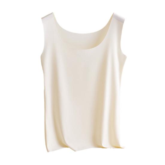 

Женская майка Ice Silk с круглым вырезом без рукавов, топ-майка, базовая летняя блузка-майка, повседневные рубашки для тренировок XL