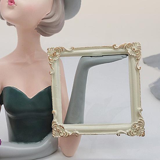 Photo Frame Nordic Style Embossment Handmade Photo Backdrop Resin INS Retro Mini Picture Display Stand Photography Prop