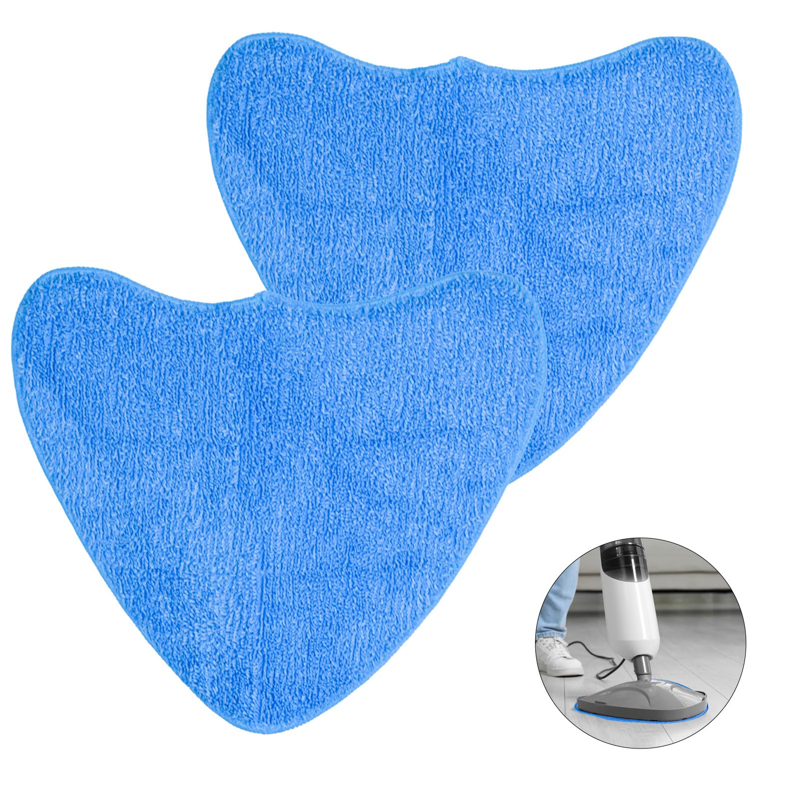 

2-Pack Microfiber Steam Mop Pads - Compatible with Vax S85/S86/S2ST/VRS29M Models 2pcs синий