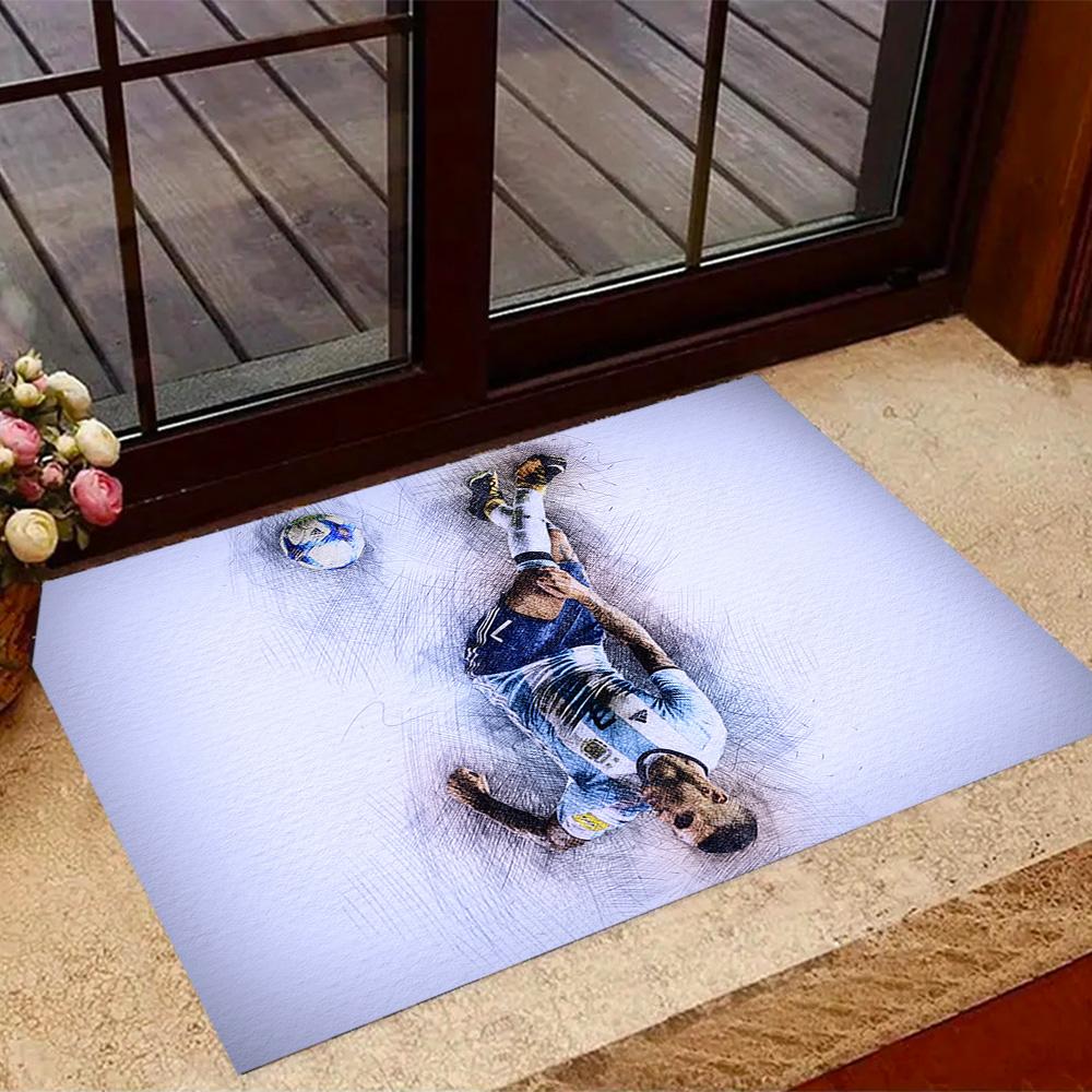 Inter Milan Player Action Area Rug Perfect for Hallway Playrooms Game Room Kitchen Antislip Carpet Office home decor Wedding Party Gift