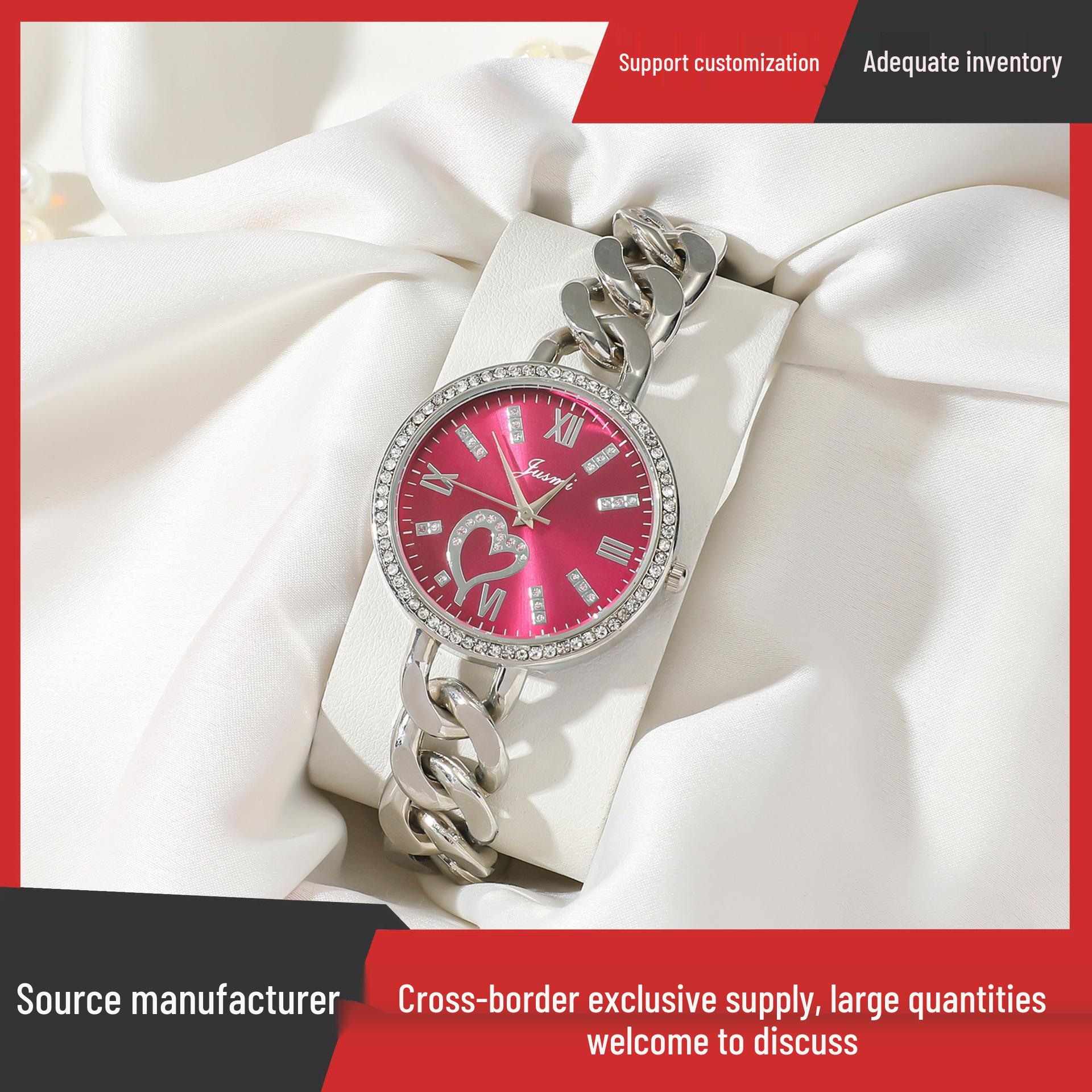 

Women s Stylish Roman Numeral Hollow Diamond Steel Band Quartz Watch серебряный