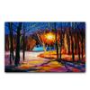 World Famous Street Scenery Canvas s Night Scene Canvas Picture European Oil  Print for Living Room Wall Decor