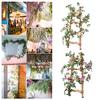 6FT Artificial Rose Vine Garland Fake Hanging Rose Ivy Plants Bendable Floral Garland Decoration for Wedding Home Party Garden Room Wall Decor
