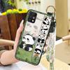 Panda Cartoon Phone Case For UMIDIGI A11 Pro Max Soft Case Wristband Ring Dirt-resistant Silicone Shockproof Wrist Strap