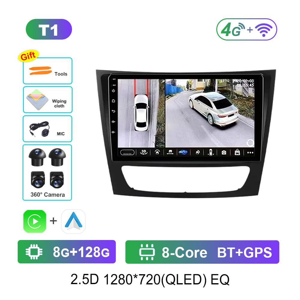 Android 14 System Car Radio Multimedia Player for Mercedes Benz E-class W211 2002 - 2008 Touch Screen 4G WiFi BT GPS Navi