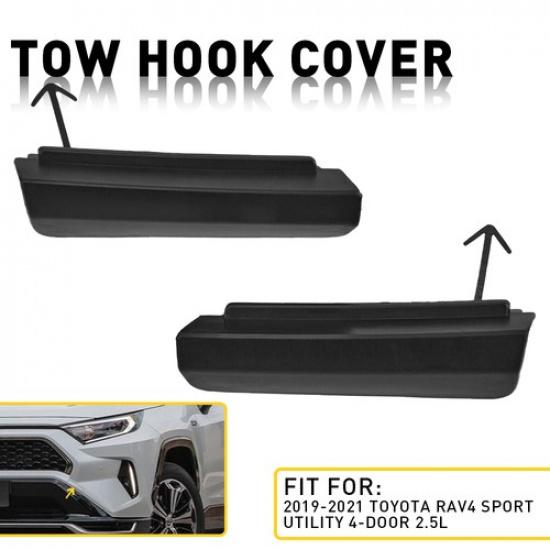 2PCS Front Bumper Tow Hook Cover Cap For Toyota RAV4 LE