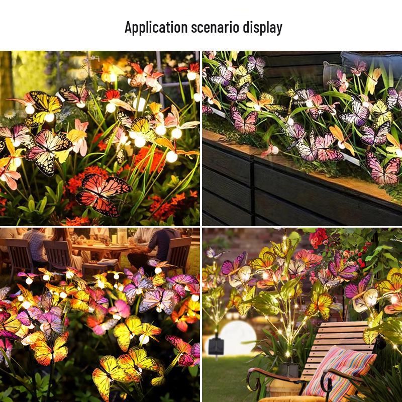 LED Solar Butterfly Garden Light - Colorful Flower Decoration Lamp