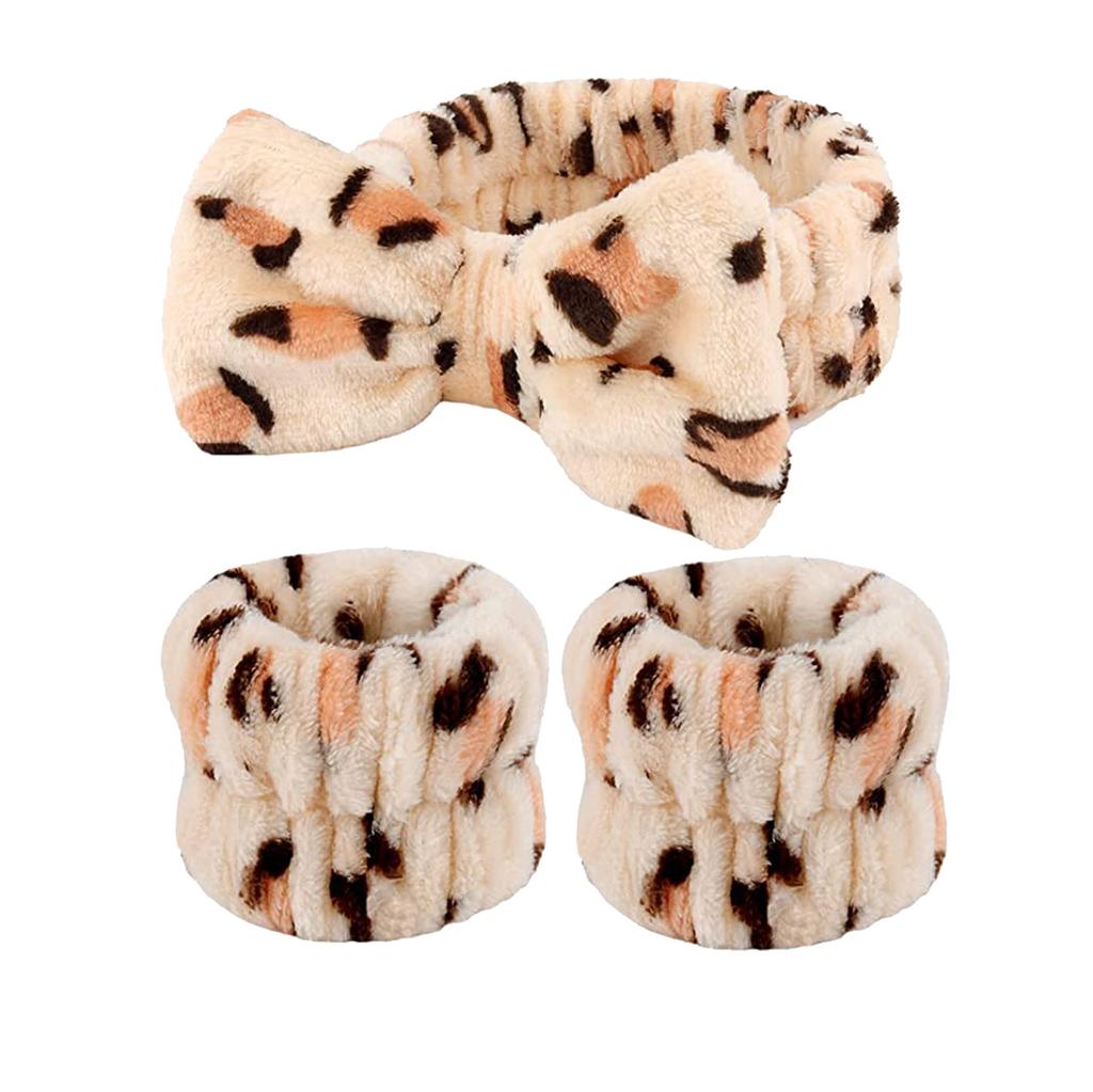 Hand-sewn Face Wash Wrist Band Waterproof Makeup Headband Headband Set