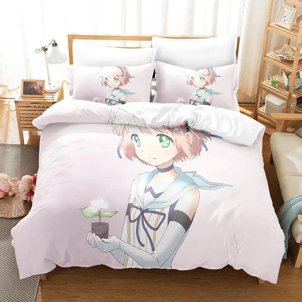 New Anime Magical Girl Raising Project Bedding Set Single Twin Full Queen King Size Bed Set Adult Kid Bedroom Duvet Cover Sets