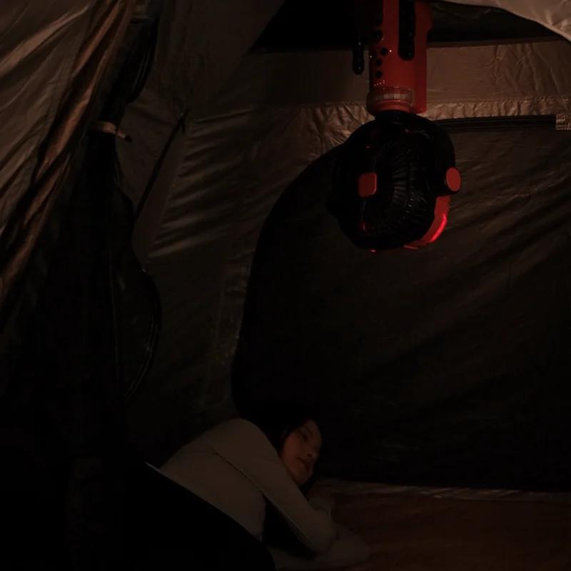 20000mAh Camping Fan Rechargeable Desktop Portable Circulator Wireless Ceiling Electric Fan with Power Bank LED Lighting