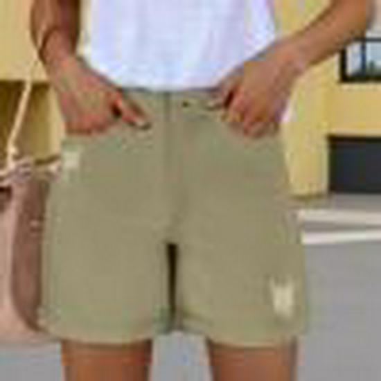 High-Waisted Tassel Ripped Denim Shorts - 7 New Colors, Plus Size