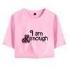 Fashion Women Casual I Am Kenough Print Short Sleeve Crop Top Funny Tee Shirts Hipster O-neck Cool Tops