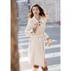 Mokana Women's Elegant Belted Long Trench Coat