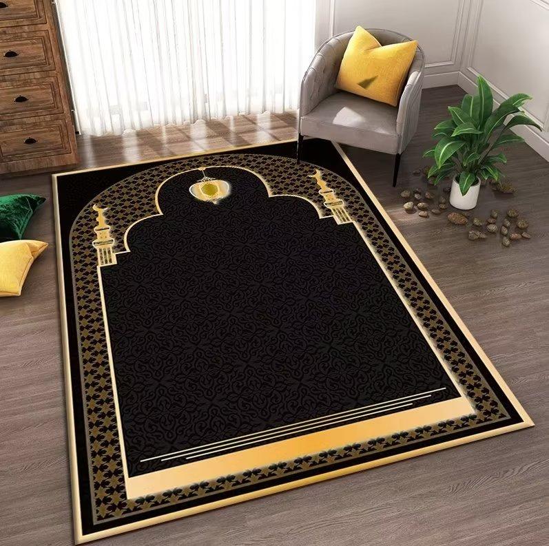 Gebedskleed Islamisme Ramadan Kamerdecoratie Groot Formaat Tapijten voor Woonkamer Moslimkerk Antislip Zachte Vloermat Wasbaar