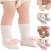 Children Socks with  Not  Slip Bottom & Lace Bowknot Toddler Safety Socks Smooth Stitching Socks for 1 To 5 Years