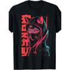 T-shirt Graphique Cyberpunk Anime pour Homme EWH avec Oreilles Poilues & Design Techwear Géométrique Néon - Style Harajuku Streetwear Noir, Coupe Confortable Toutes Saisons,