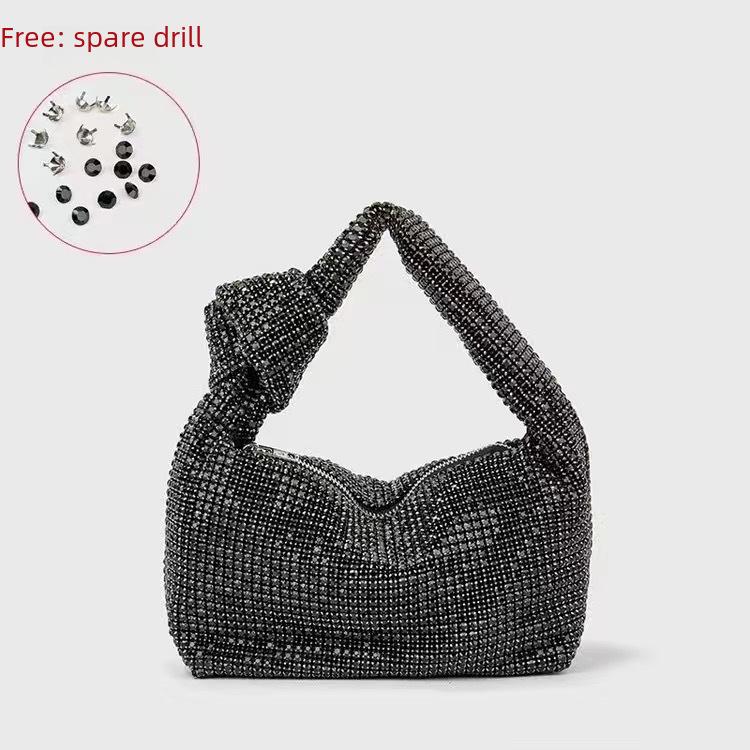 2024 Women's Fashion Rhinestone Chain Handbag - Chic, Versatile, Portable, and High-End.
