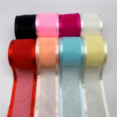 5 Yards 38mm Breitseite Organza Band Bogen Hochzeit Weihnachten Dekoration Handgemachte DIY Verpackung Handwerk
