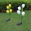 2 Pack Solar Outdoor Garden Lights IP65 Waterproof Solar Tulip LED Flower Light Solar Stake Flowers Lamp for Patio Lawn