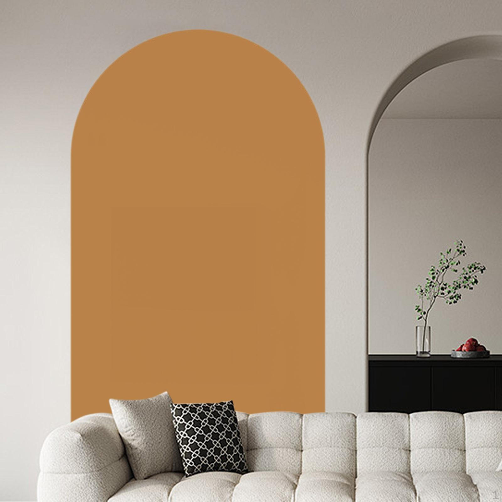 

Arch Shape Sticker Geometric Wallpaper Modern Bohemian Decor PVC Removable for Background Desk коричневый