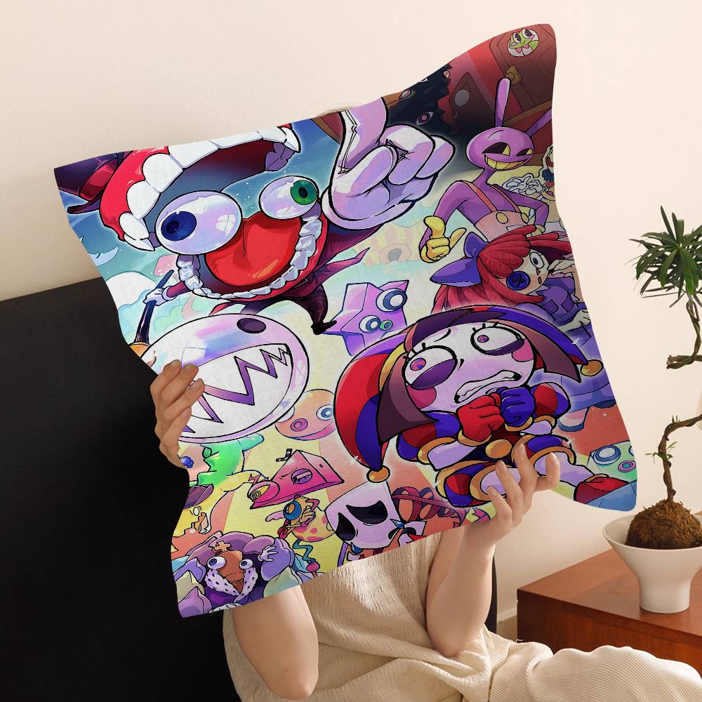 Cartoon The AAmazing DDigital CCircus Pillow Anime Pillow Sofa Bed Head Pillow Cover Cushion Cover 45x45 Cm Fashion