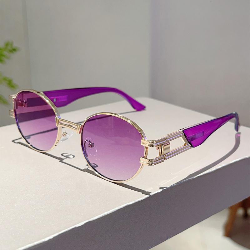 Vintege Oval Sunglasses Men New in Fashion Gradient Casual Shades Women Ins Trendy Brand Design Outdoor Decor Sun Glasses