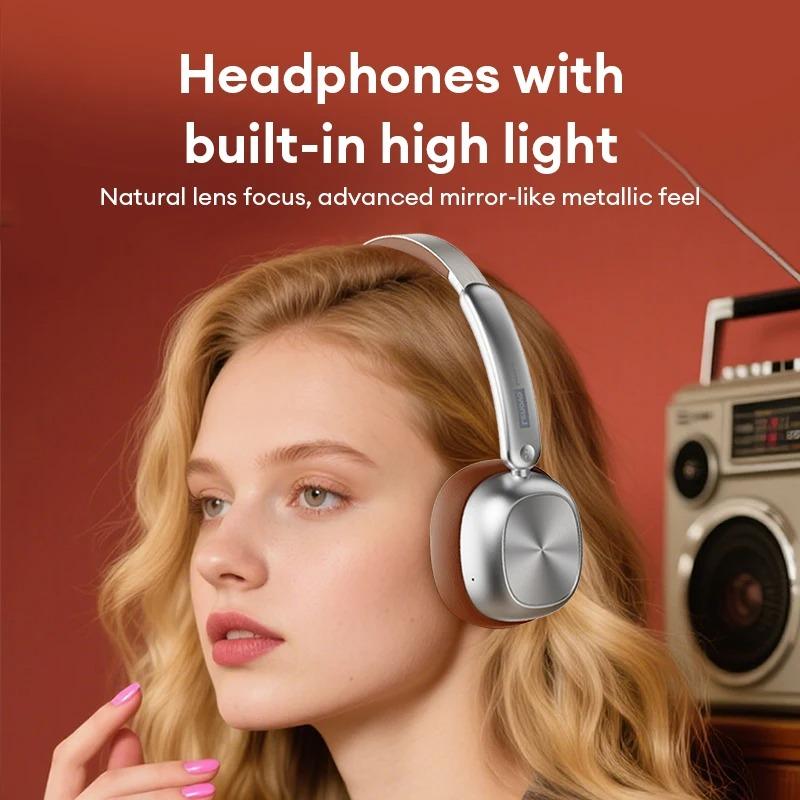 New Original LE600 Head Mounted Wireless Earphones 6.0 Bluetooth Headphone HIFI Stereo Game Music Noise Cancelling Sport Retro Style Earbuds