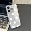 Simple Polka Dots Pattern Phone Case For Samsung S25 S24 Ultra S23 S22 S21 S20 S23FE S21FE Korean INS Soft Cover Case