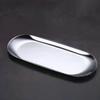 Plateau de Plaque de Grillade Ovale Acier Inoxydable Poli Miroir Plateau pour Rôtir la Viande Assiettes à Sushi Assiette à Fruits Plat à Dessert Pour Gâteau Dessert
