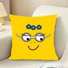 Cute Cartoon B-B-Barbapapas Cushion Cover Reversible Plush Pillow Cover For Car Sofa Bedroom Decorative Gift Pillowcase