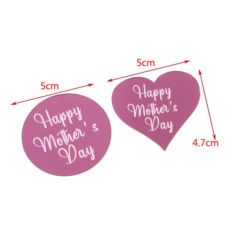 

10Pcs Happy Mother S Day Cupcake Topper Gold Acrylic Cake Topper For Birthday