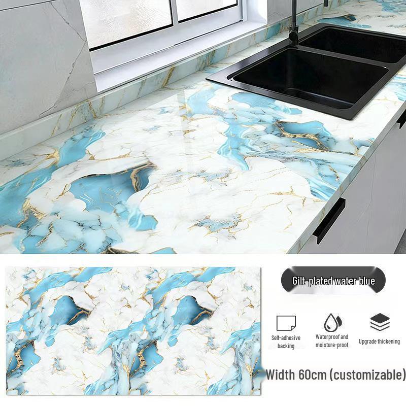 Oil-Proof, High-Temperature Resistant, Self-Adhesive Kitchen Wall Stickers - Waterproof, Moisture-Proof, and Thickened Wallpaper for Home Decoration