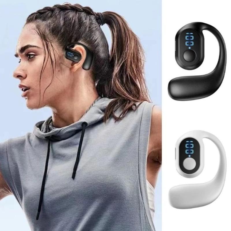 180° Rotating Hifi Stereo Waterproof Wireless Bluetooth Air Conduction Earphone Single Earhook Wear Noise Reduction Earbud With