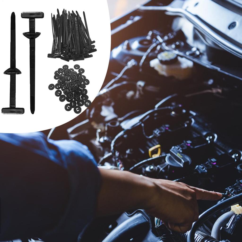 Cable Tie Buckle 100pcs Cable Ties Tool Fasteners UV-Resistant Nylon Buckle Heavy Duty Multipurpose Fastener For Home Car repair