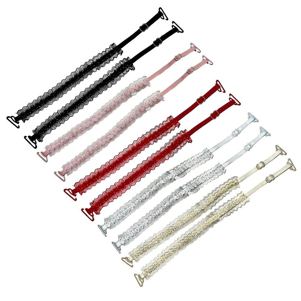 Verstellbarer Spitzen BH-Träger Elastische Anti-Rutsch-Schnalle Dessous-Träger Hohe Elastizität Dünner Träger Schultergurt Partys