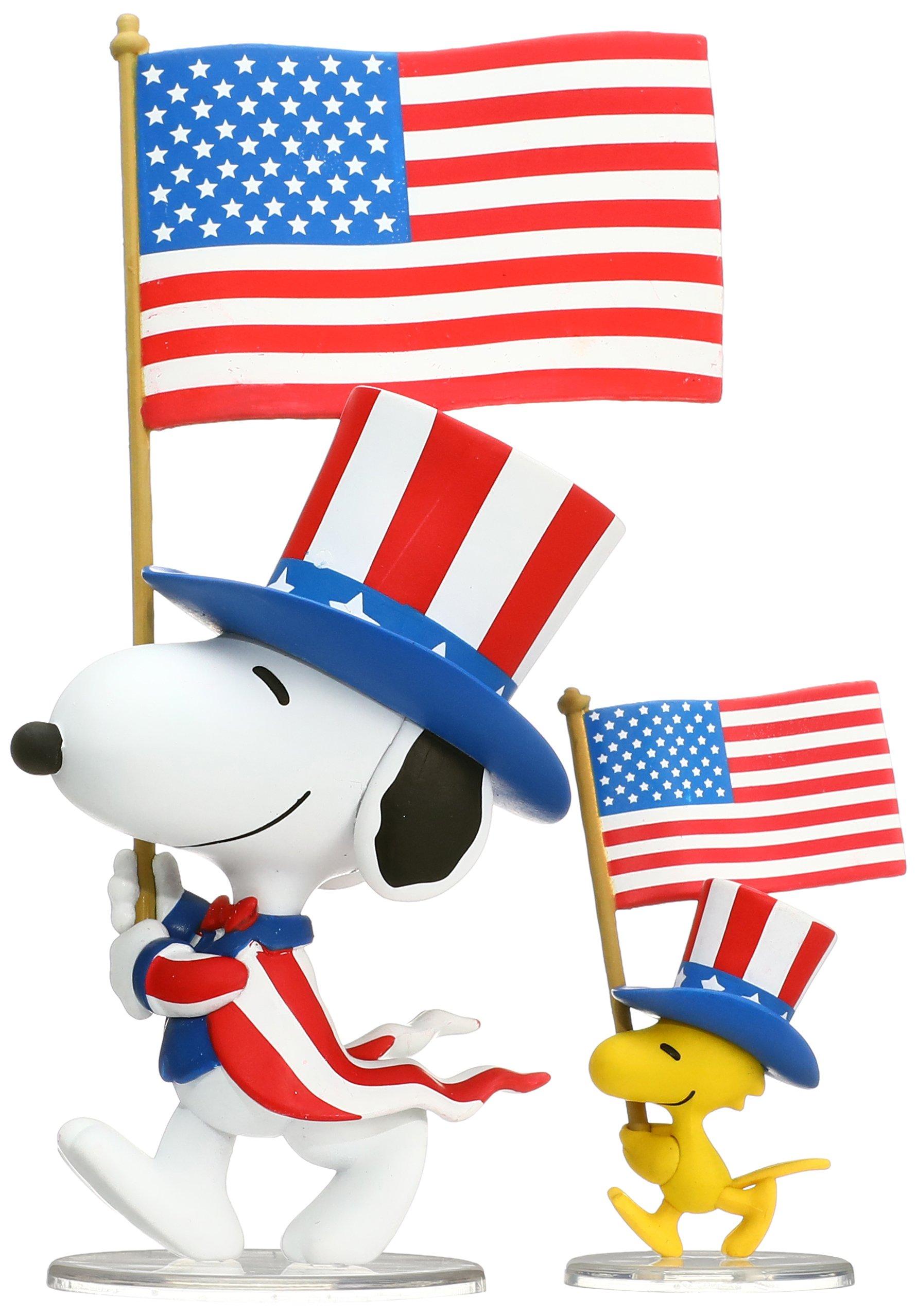 UDF PEANUTS Series 5 U.S.A. SNOOPY & WOODSTOCK non-scale pre-painted PVC figure