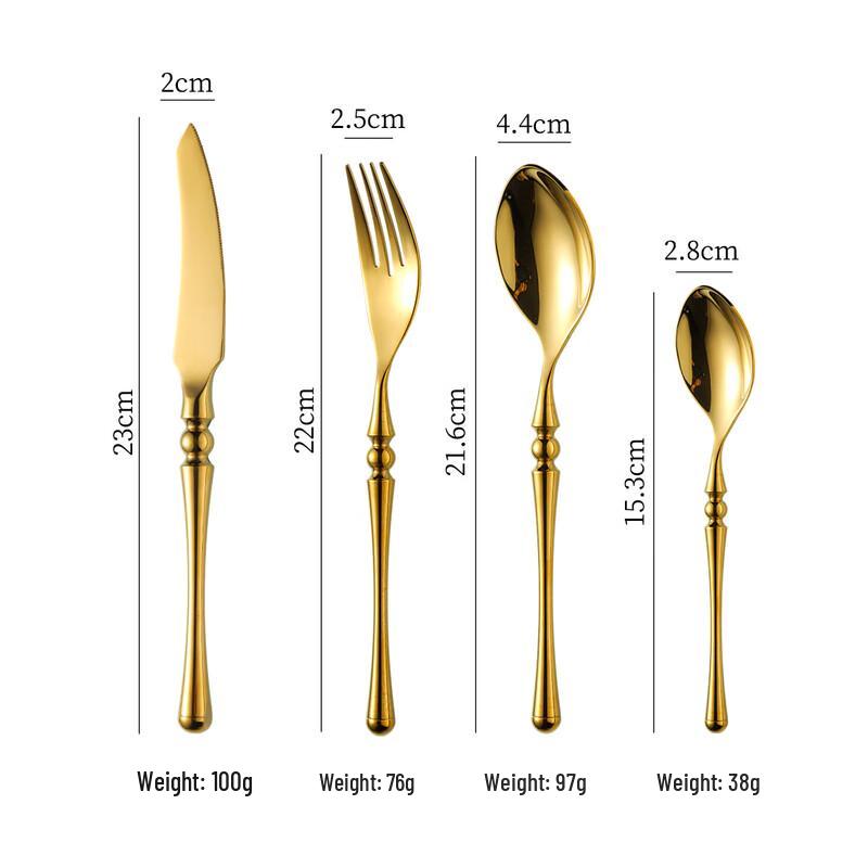 

Abay Sacred Fire Gold Cutlery Set