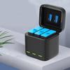 3 Slot USB Charging Case For 13 Black Camera Batteries Charging Box Travel Carry Case with Cord Batteries Case