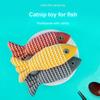 Self-Play Catnip Plush Simulation Fish Kitten Chewing Toy Cat Teaser Stick Pet Cat Supplies