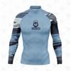 FRENESI Herren UPF 50 Langarm Rash Guard Surfen Tauchen Schwimmen UV-Schutz Schnelltrocknend Neoprenanzug Oberteil